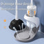 Brosse de Toilette Premium avec Sangle en Cuir et Base