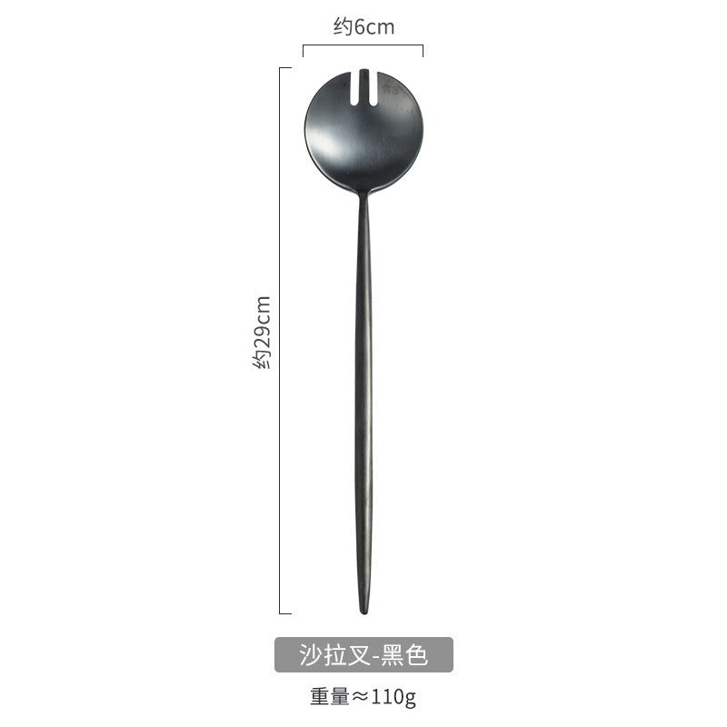 Premium 304 Stainless Steel Salad Spoon & Fork Set