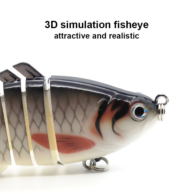 Multi Jointed Fishing Lure Sinking Artificial Wobbler Bait Hard Bait Swimbait 10cm/15.7g Fishing Tackle 7 Sections Crankbait - Korvel