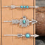 3 PCS/Set Artificial Turquoise Hair Pins - Korvel