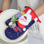 Christmas present Santa Claus insulated gloves, thickened oven gloves, kitchen baking gloves, insulated and heat-resistant gloves - Korvel