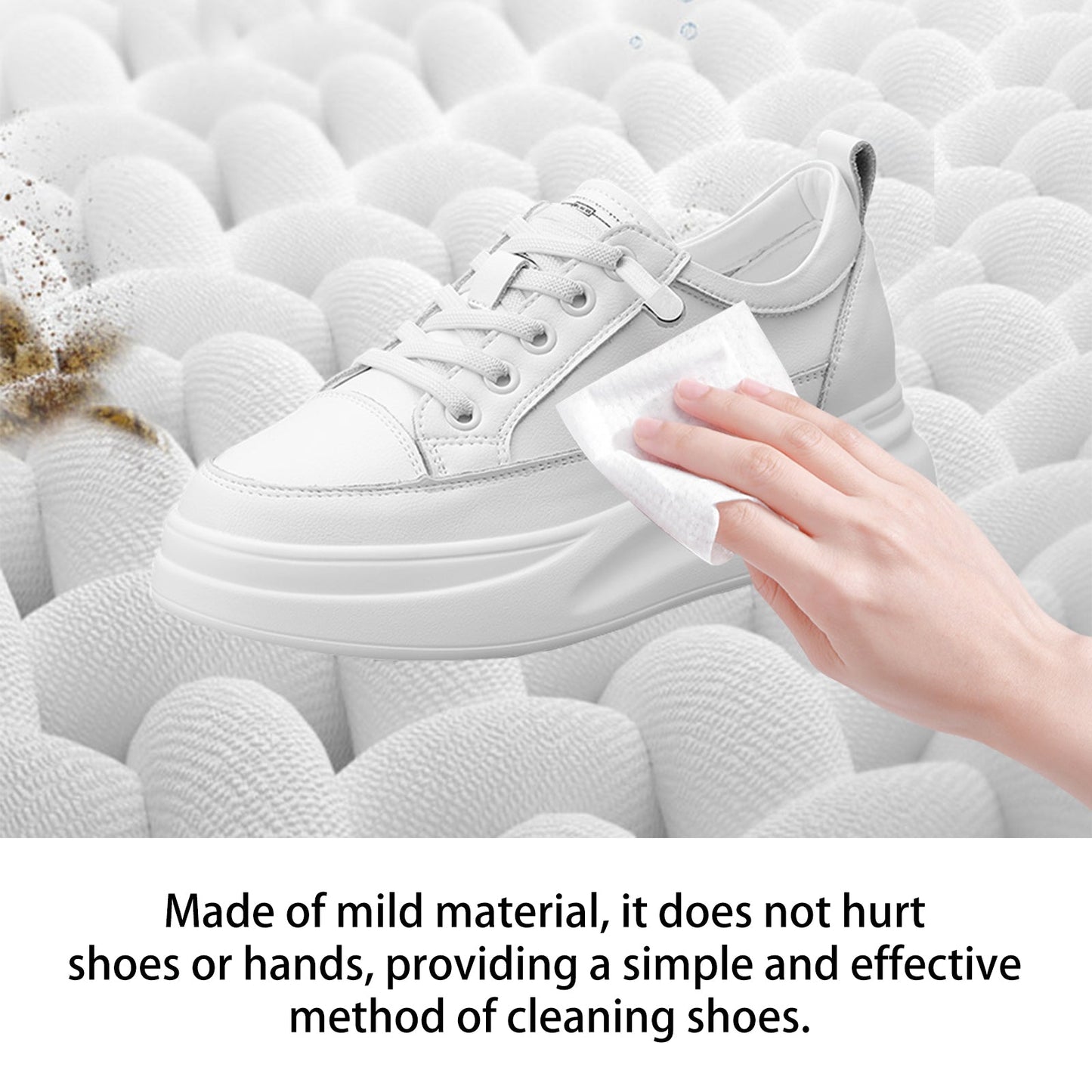 Sneakers Wipes, Small White Shoes Clean Stains Yellow Shoe Edge Decontamination Wash Free White Clean - Korvel