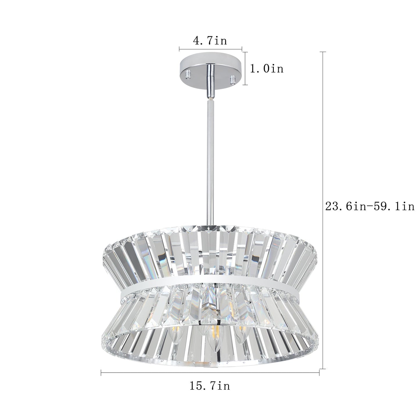 Modern Crystal Chandelier for Living-Room Round  Cristal Lamp Luxury Home Decor Light Fixture - Korvel