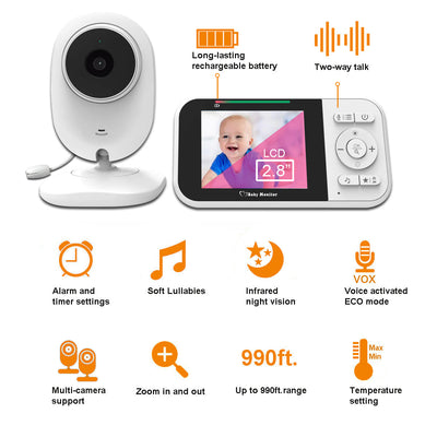 2.8-Inch Video Baby Monitor for Peace of Mind