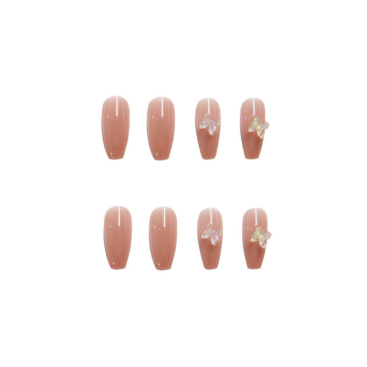 Aurora Butterfly Manicure Wearing Nail Detachable Nail Patch Nail Patch Nail Patch Ballet Nail Coffin Nail - Korvel
