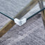 Modern Glass Dining Table with Chrome Base