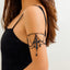 Sweet and Cool Gothic Cross Crystal Chain Multi layer Open Arm Bracelet Hand Ornament Leg Chain - Korvel