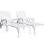 Aluminium Cast lounge chair 1pcs white - Korvel