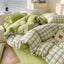 Cotton Dyed Washed Cotton Bedding Set Pure Cotton A Class Flat Sheet Quilt Cover Fitted Sheet Quilt Cover Three-Piece Set Striped - Korvel