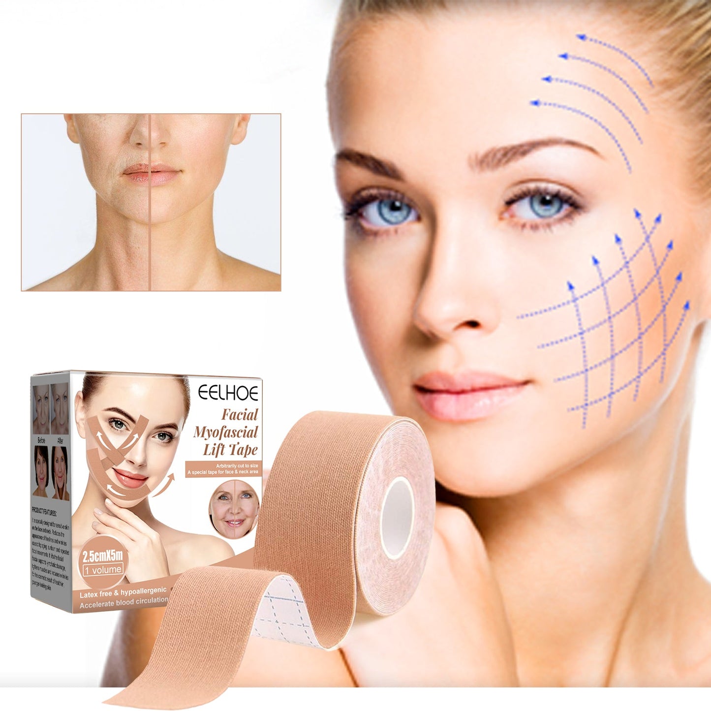 Banda de Apretado Facial Miofascial para un Aspecto Definido