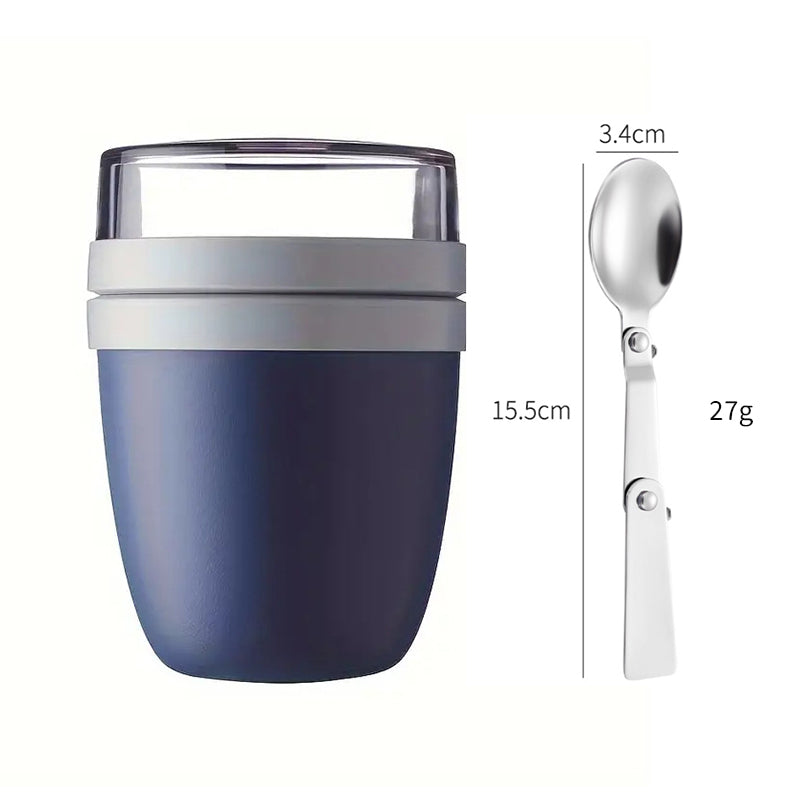 Portable Yogurt Cereal Cups with Lids for On-the-Go Meals