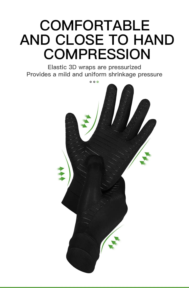 Indoor writing computer health exercise joint pain relief physical therapy anti edema protection nursing rehabilitation full finger gloves - Korvel