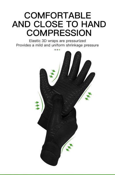 Indoor writing computer health exercise joint pain relief physical therapy anti edema protection nursing rehabilitation full finger gloves - Korvel