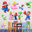 Autocollants muraux étanches Super Mario pour chambres d'enfants