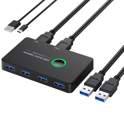 USB 3.0 4-Port Switcher Adapter for Computer Peripherals