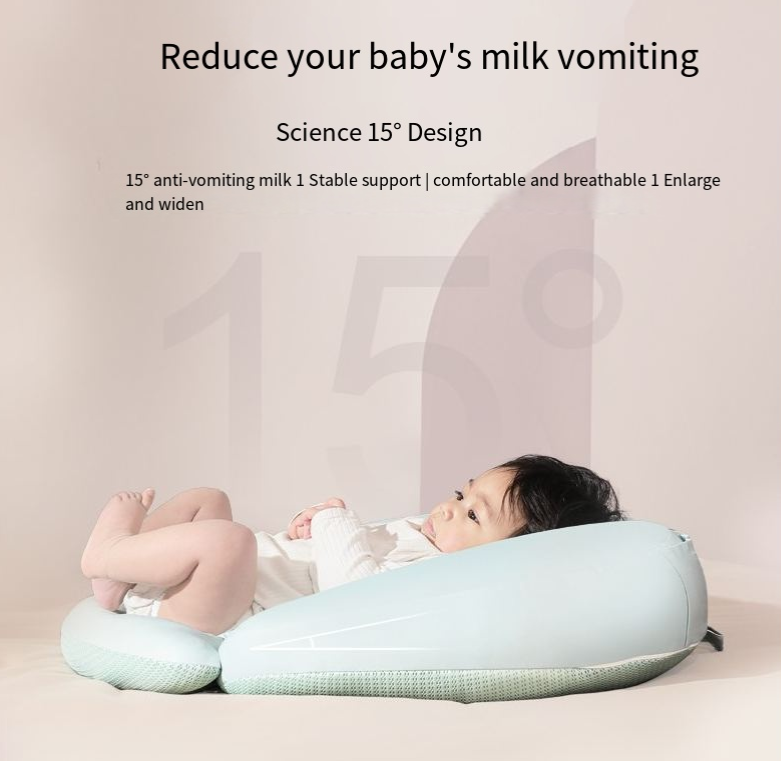 Breastfeeding Pillow Slope Pillow Anti spitting Breastfeeding Pillow Baby Lying Feeding Pillow - Korvel