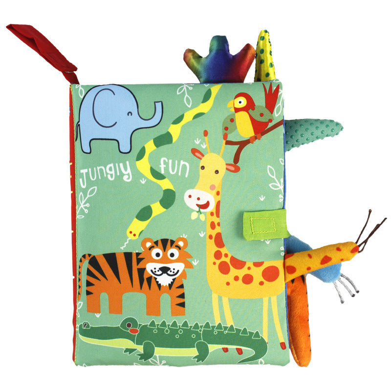 Baby toys three-dimensional cloth books that cannot be torn apart washable children's enlightenment baby ringing paper books - Korvel