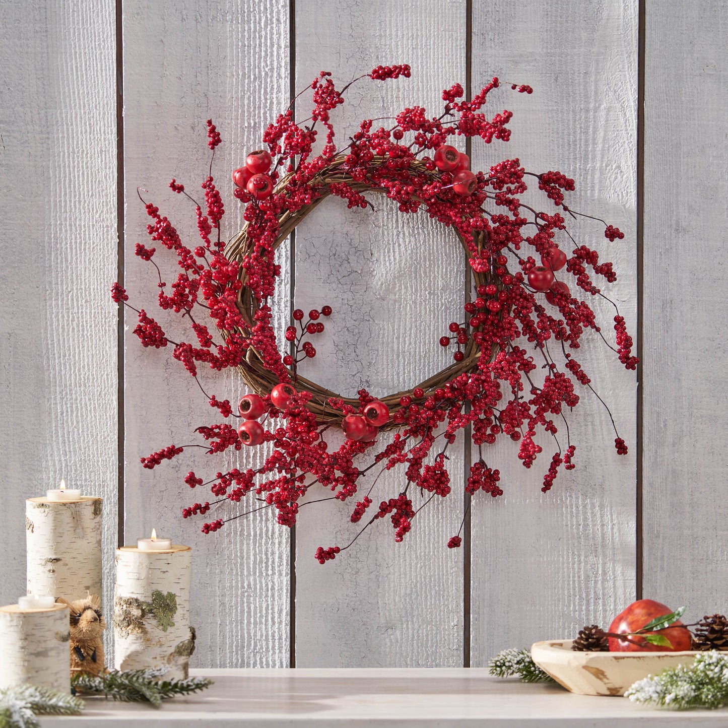 23.5" WP MIXED BERRY WREATH - Korvel