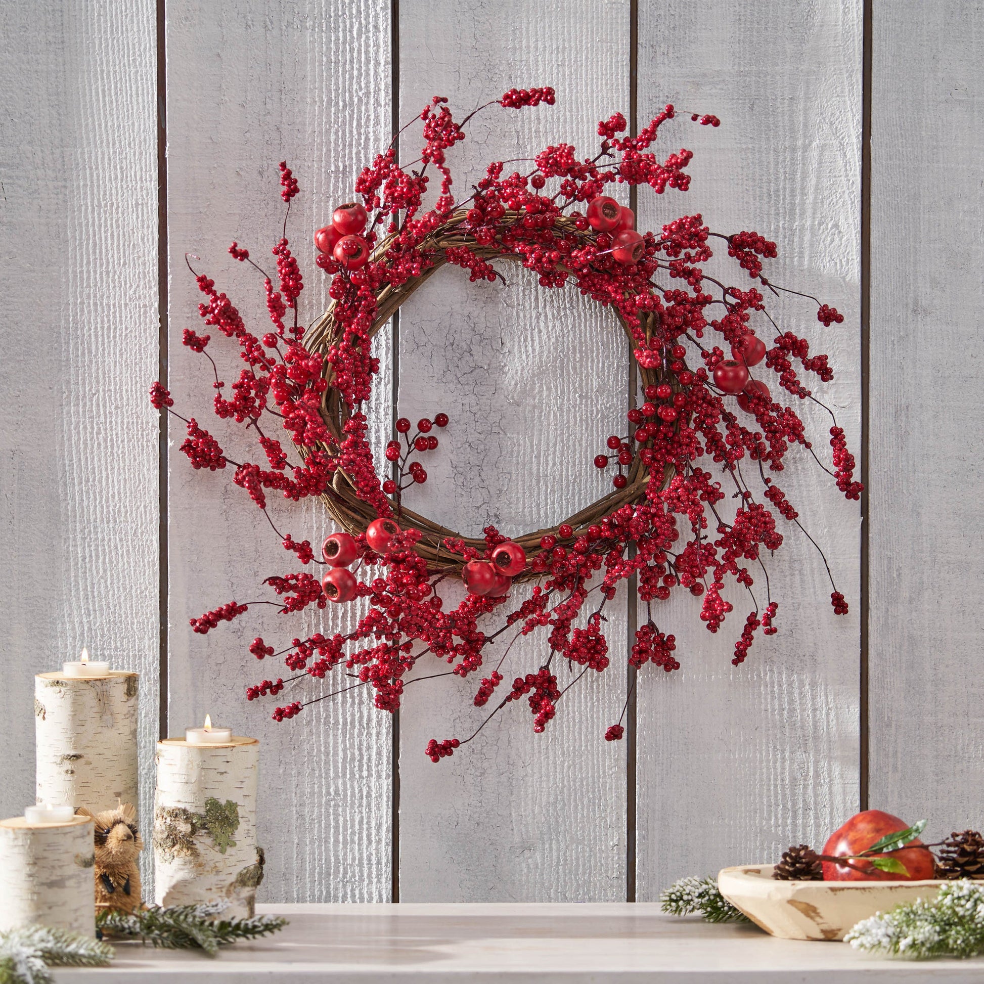 23.5" WP MIXED BERRY WREATH - Korvel