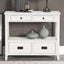 36'' Farmhouse Pine Wood Console Table Entry Sofa Table with 4 Drawers & 1 Storage Shelf (Antique White) - Korvel