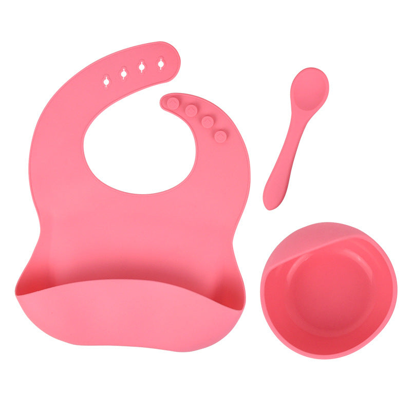 Premium Silicone Baby Feeding Set - 3-Piece Tableware