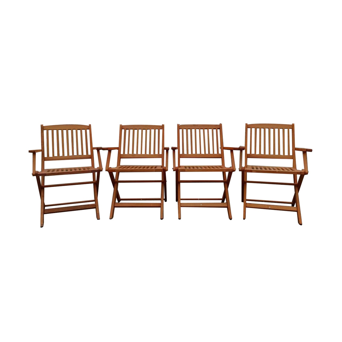 Foldable Patio Dining Set 4 Folding Chairs Indoor and outdoor universal Teak - Korvel