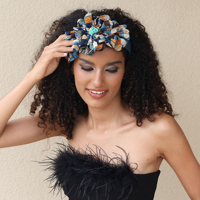 Fashionable Leaf Pattern Oversized Flower Headband