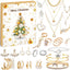 DIY creative children's bracelet jewelry 24-grid calendar Christmas holiday surprise blind box silver set - Korvel