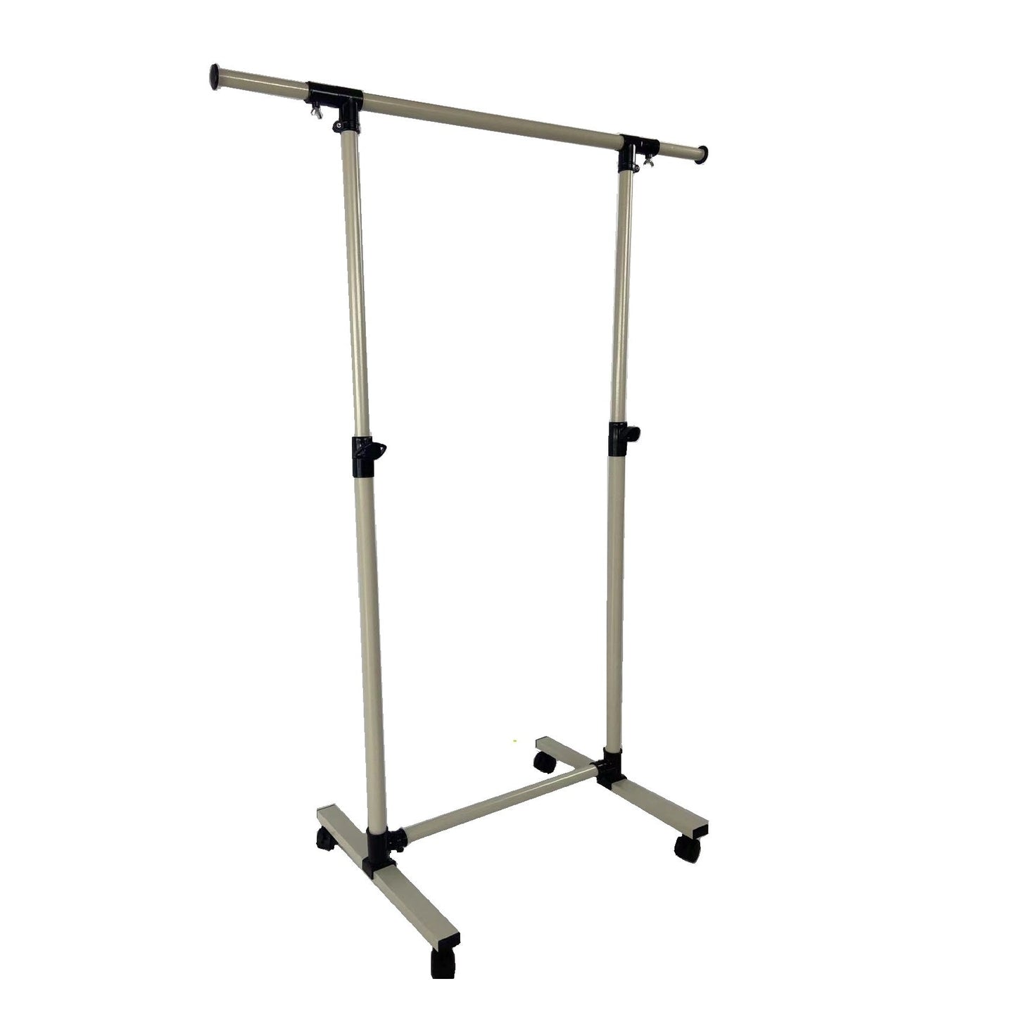 Porte-vêtements roulant robuste avec étagères inférieures