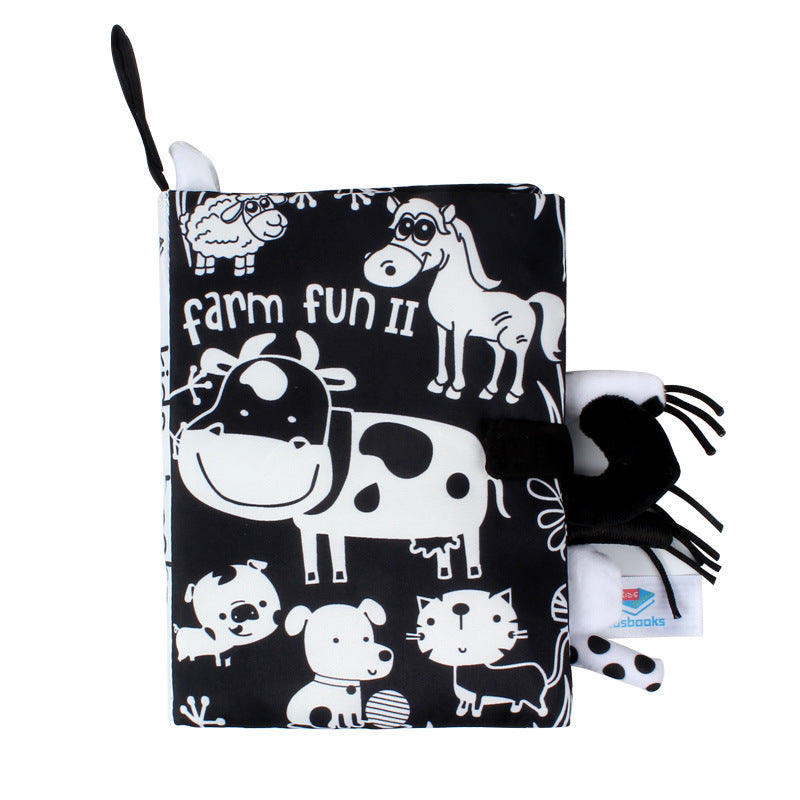 Baby toys three-dimensional cloth books that cannot be torn apart washable children's enlightenment baby ringing paper books - Korvel