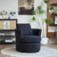 Rotating bucket chair living room comfortable circular sofa chair 360 degree rotating bucket chair armchair (black) - Korvel