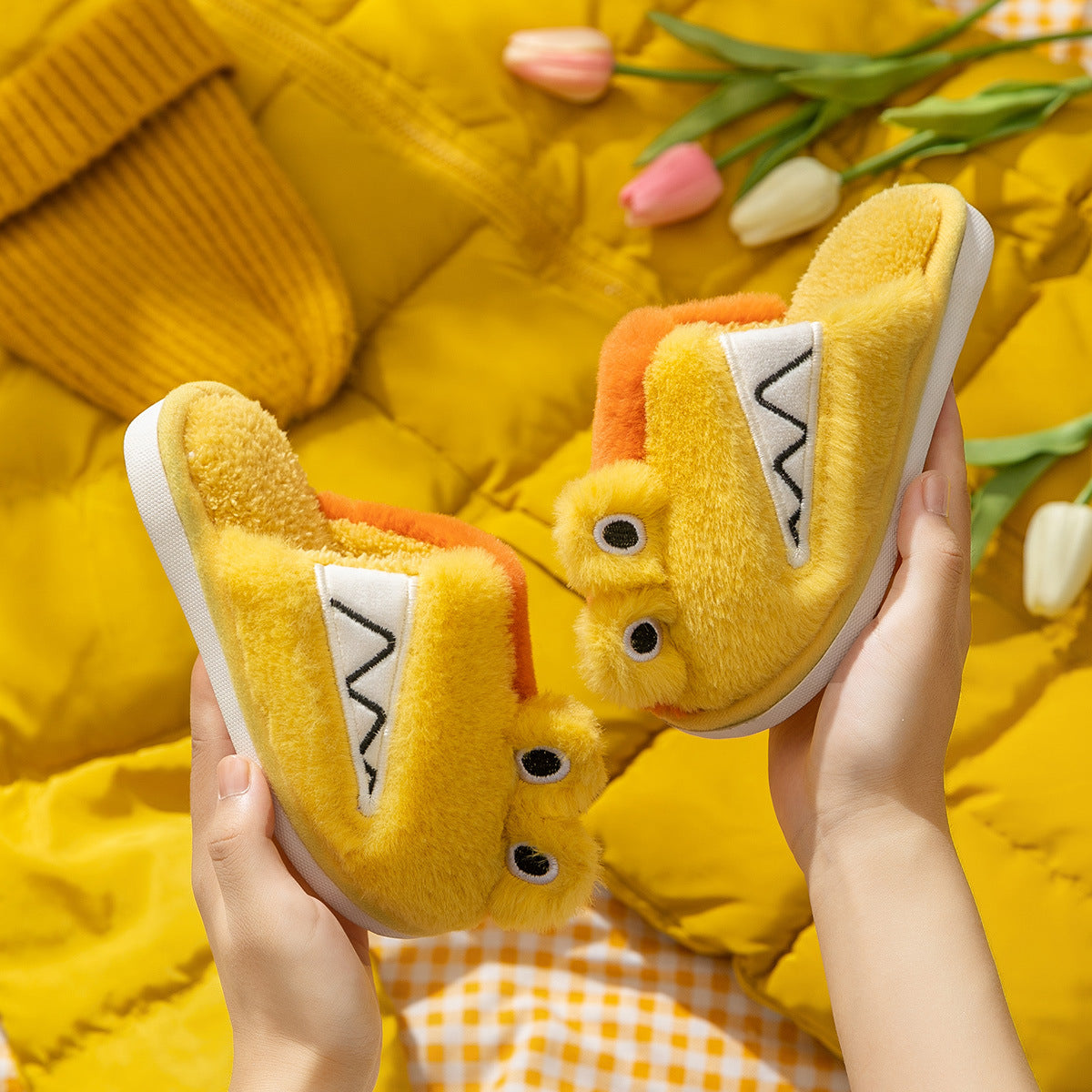 Children's Cotton Slippers Winter Korean Cartoon Home Warm Cotton Slippers Home Furry Cute Multicolor Slippers - Korvel