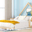 Full Size Wood Floor Bed with House-shaped Headboard  Natural - Korvel