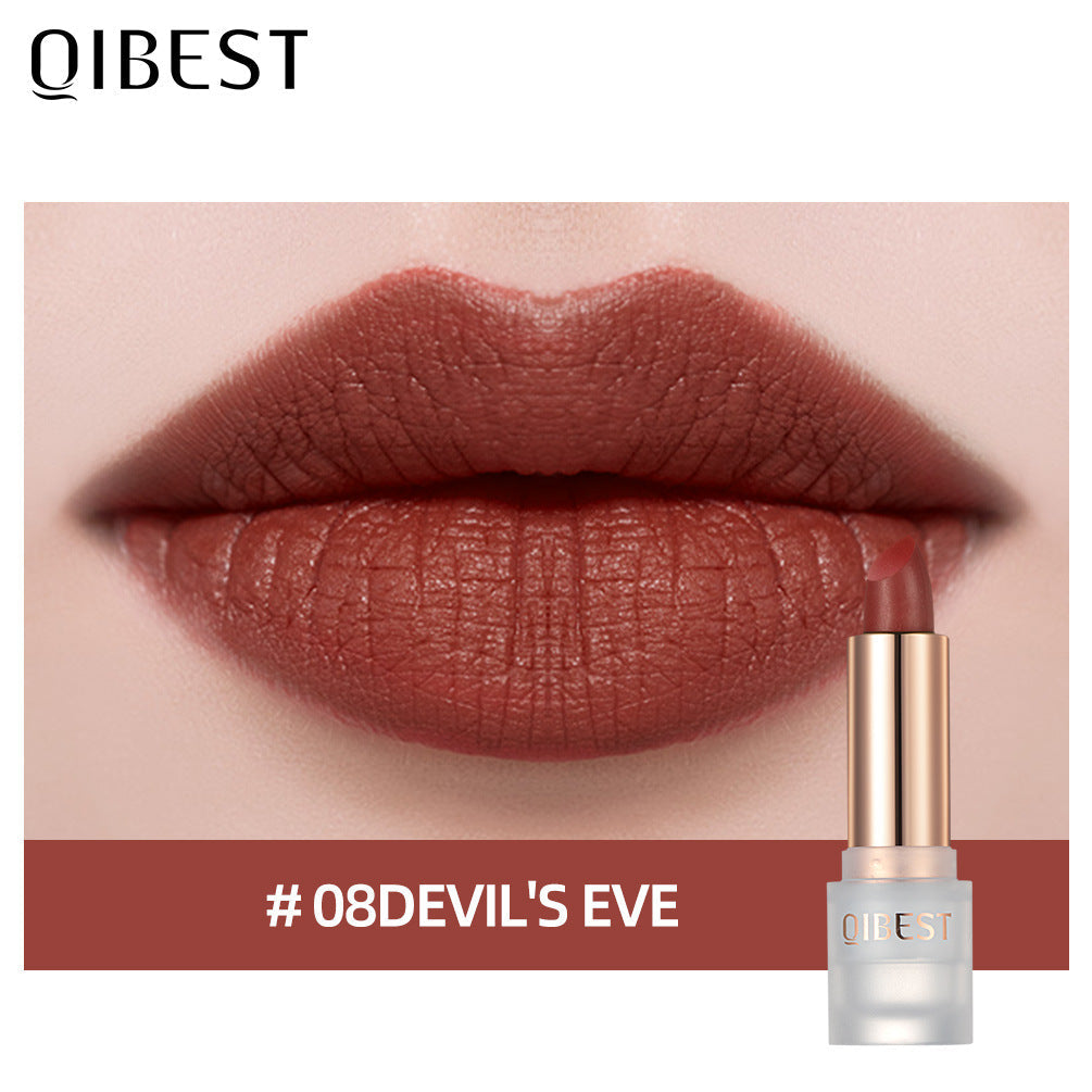 QIBEST Labial Mate de Terciopelo - Color de Larga Duración