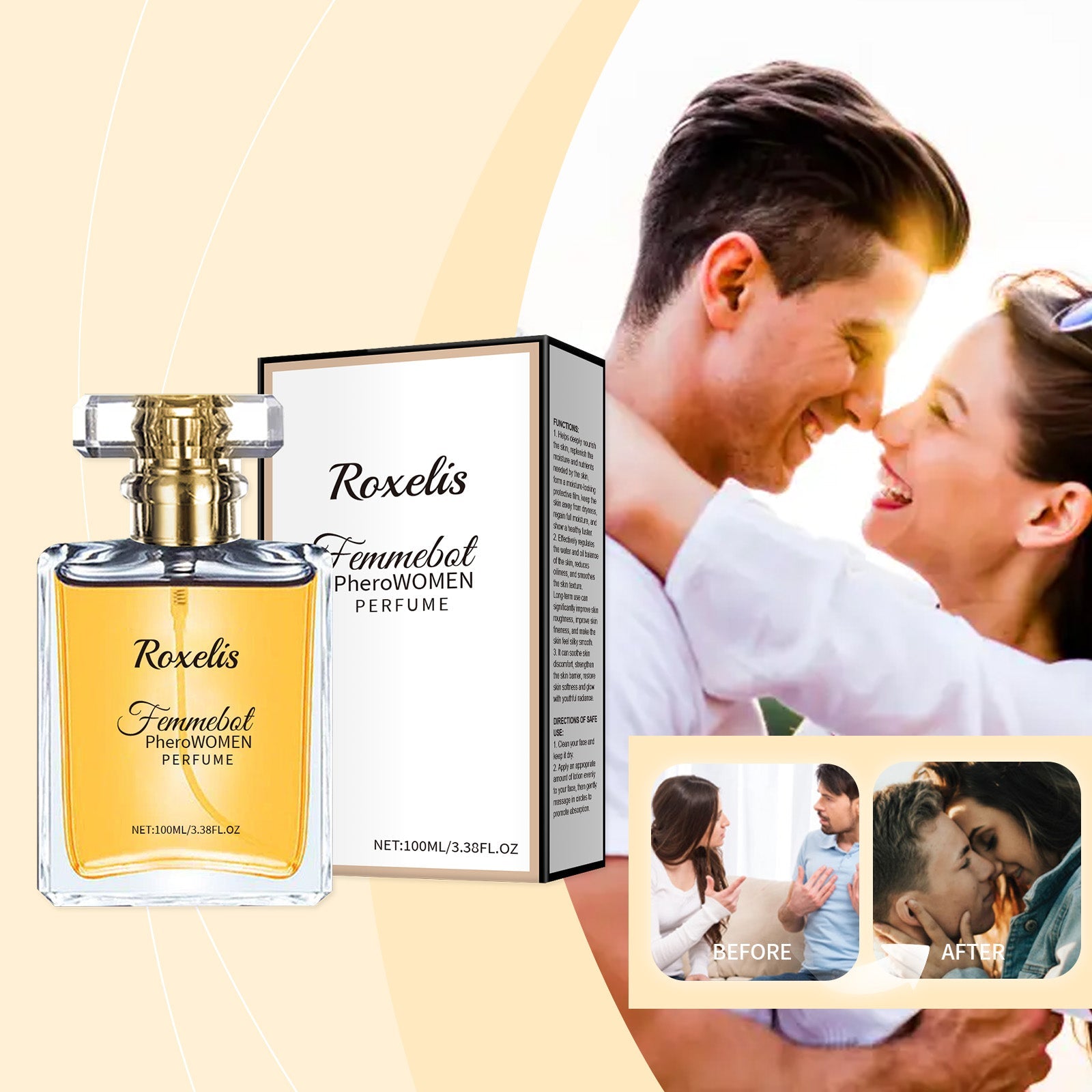 Femmebot Pherowomen Perfume, Light Elegant Exudes Fresh Niche Lovers Dating Portable Charm Perfume - Korvel