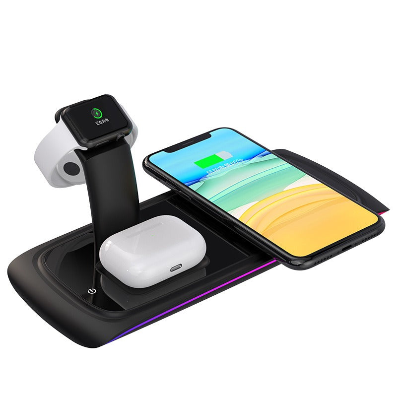 Three in one wireless charger suitable for Apple Watch, headphones, mobile phones, 15W wireless fast charging - Korvel