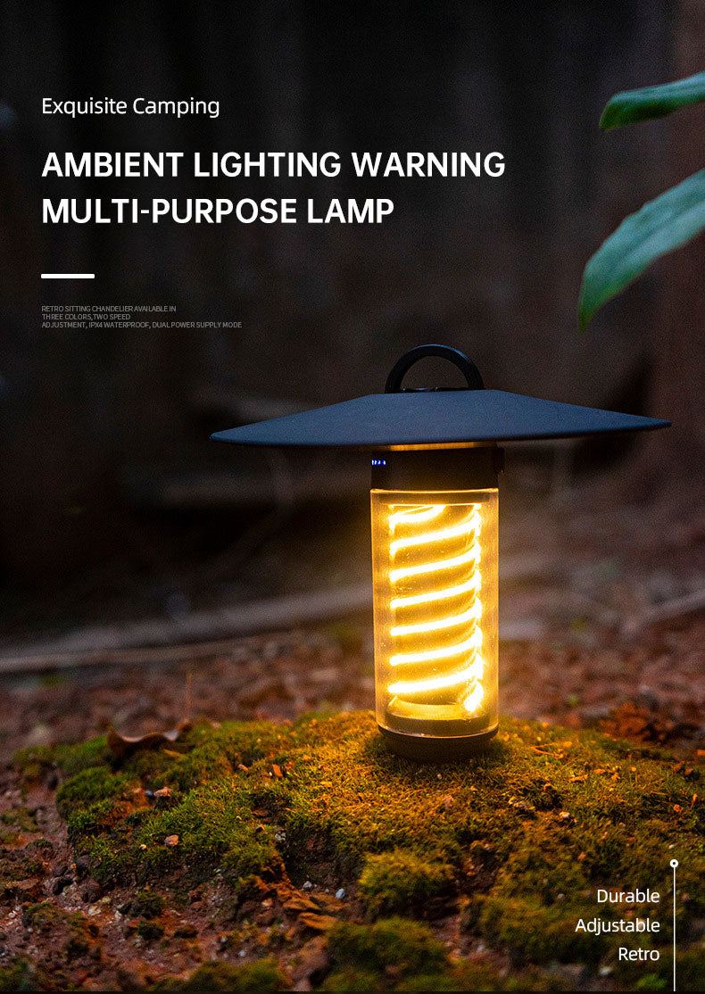 Lampe de camping portable pour extérieur avec trépied