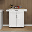 Kitchen island rolling trolley cart with 1 drawer & 2 doors with storage racks & Adjustable Shelves & towel rack - Korvel