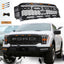 Grill For 2021 2022 2023 Ford f150 Raptor Grill Replacement W/LED Lights & Letters Matte Black - Korvel