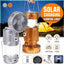 Portable Outdoor LED Camping Lantern With Fan Solar Charge Rechargeable Light Hanging Tent Lamp Fish Flashlight - Korvel