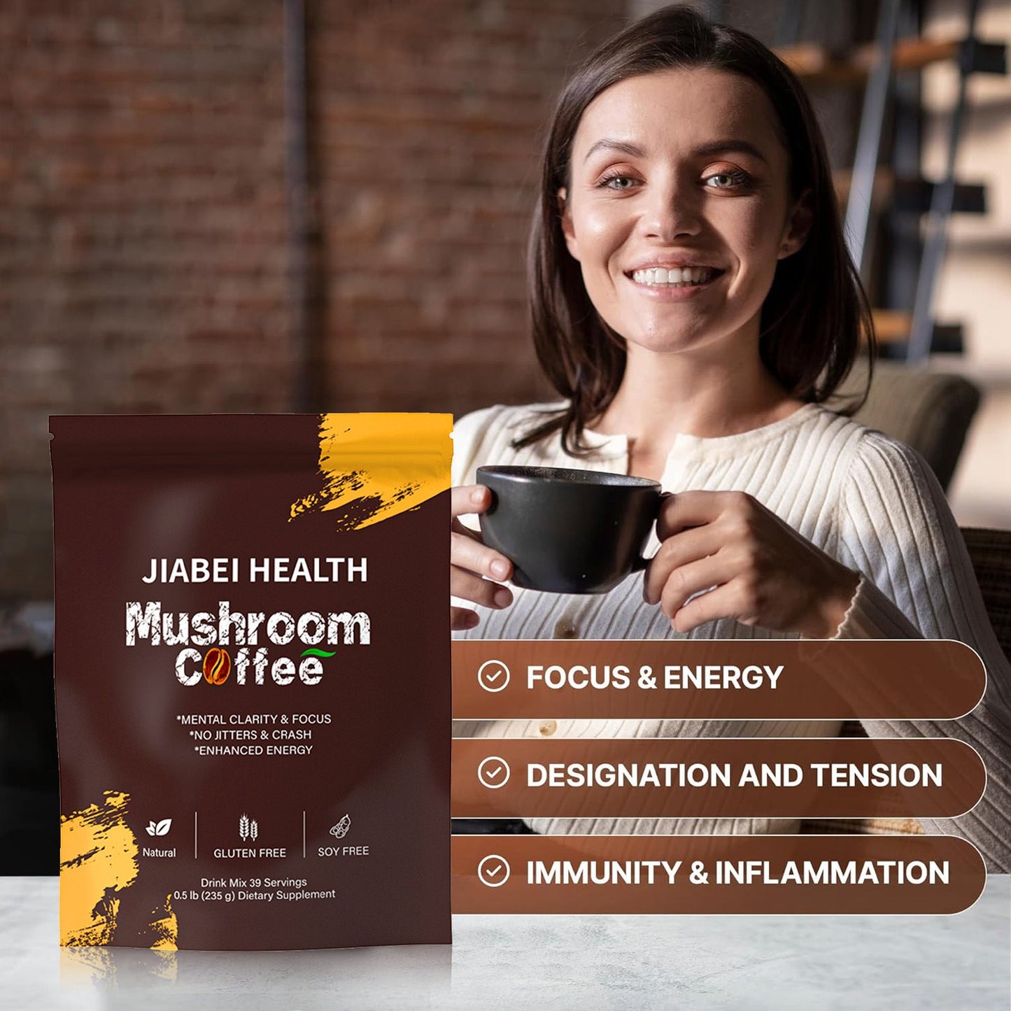 Mushroom King Instant Coffee with Turkey Tail Mushroom
