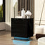 Nightstand with 3 Storage Drawers,Led Lights, End Table for Bedroom Furniture - Korvel