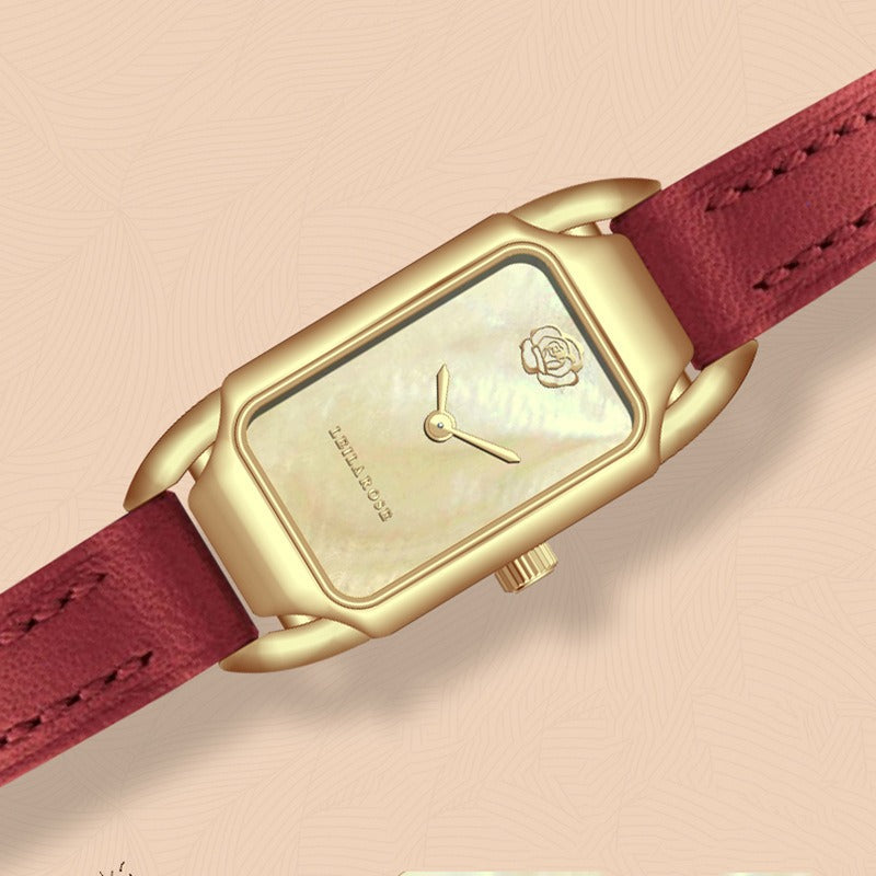 Women's Watch Brand Counter Brand Authentic Fashion Small Square Core Women's Watch Quartz Watch Popular - Korvel
