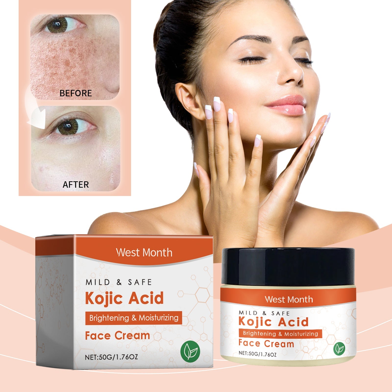 Moisturizing Moisturizing Face Cream, Gentle Care Bright Moist Moisturizing Facial Skin Care Cream - Korvel