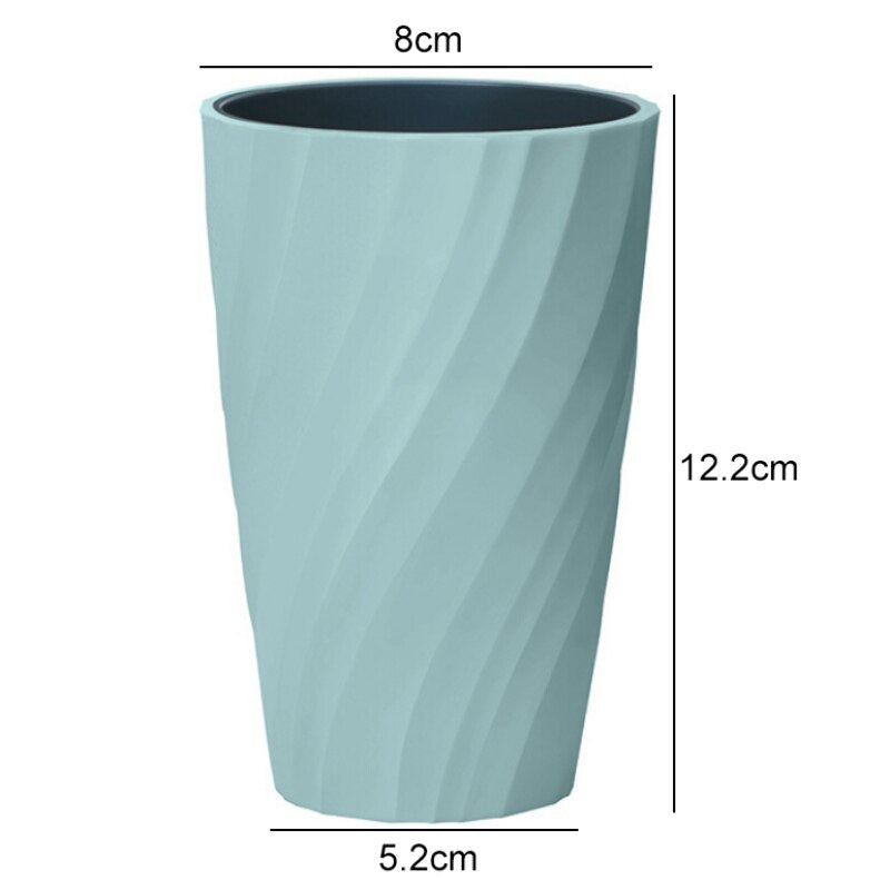 4 Colors Toothbrush Cup Threaded Double-Layer Tumblers Unbreakable Cups For Kids Bathroom Cup Toothbrush Mouthwash cup - Korvel