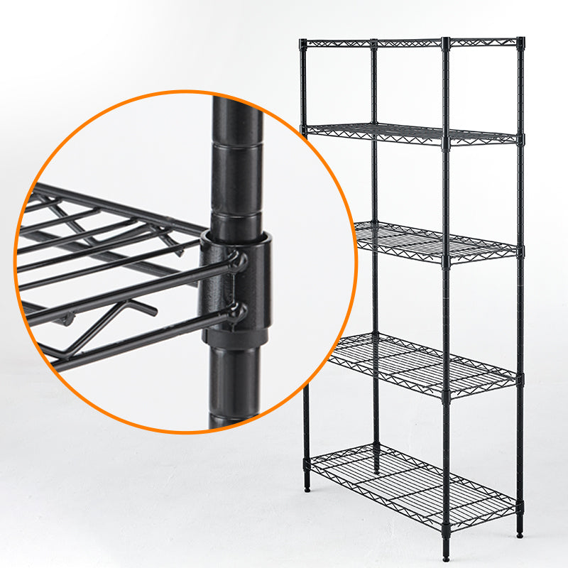Unité de rangement en métal fil ajustable - Noir