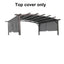 Universal Canopy Cover Replacement for 12x9 Ft Curved Pergola - Grey
