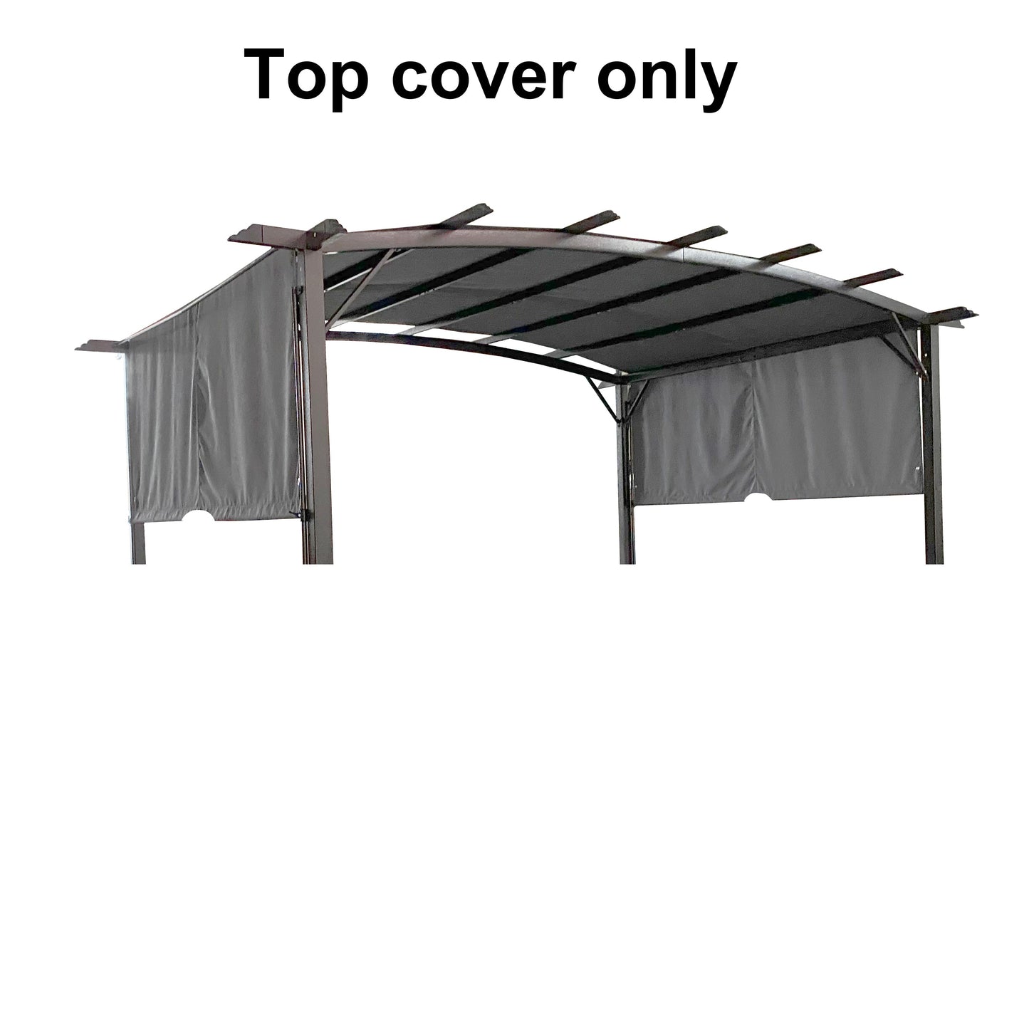 Universal Canopy Cover Replacement for 12x9 Ft Curved Pergola - Grey