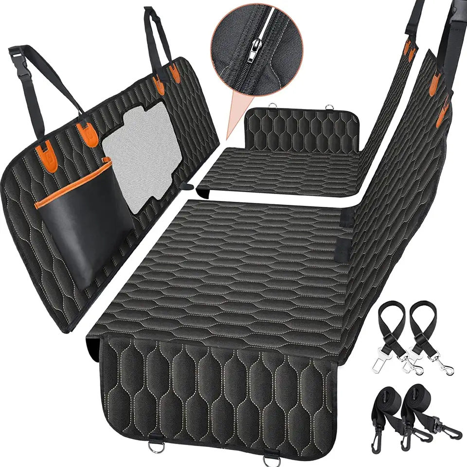 Four in one detachable pet car cushion waterproof dirt proof and scratch resistant rear trunk seat cushion for passenger seat - Korvel
