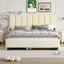 Elegant Queen Size Upholstered Platform Bed with Storage and Trundle